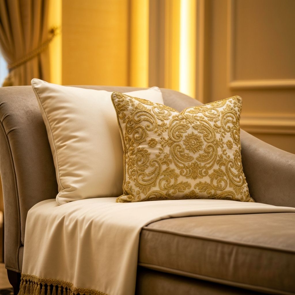 Bespoke throw pillows by The Adorable Interiors