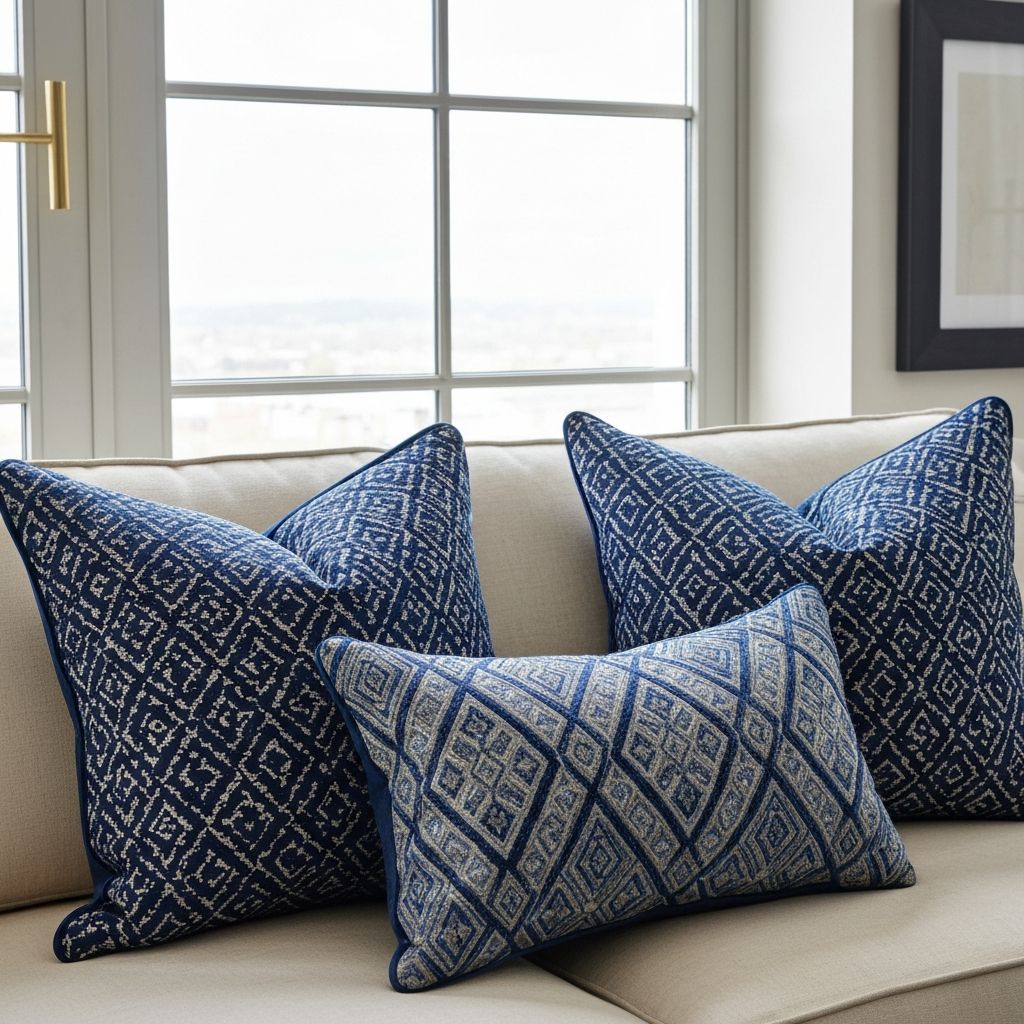 Bespoke throw pillows by The Adorable Interiors